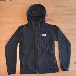 The North Face Black Hooded Full-Zip Fleece Jacket